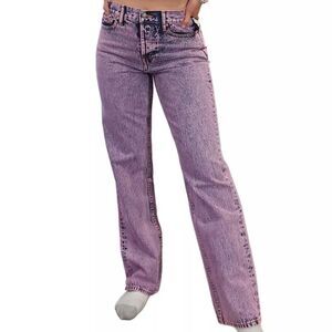 Teddy Fresh Vintage Purple Acid Wash High Rise Jeans Size 27